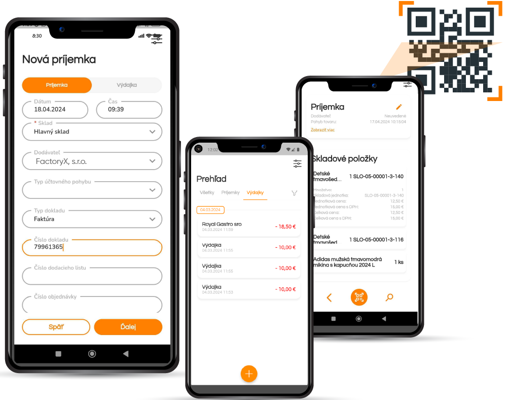 mobilny skladnik a QR Mobilny skladnik a QR